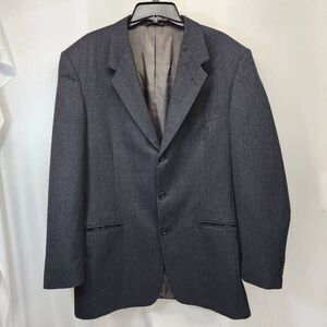 Nino Cerruti Mens Gray Pinstripe Wool Blazer Sport Coat Jacket Size 44R